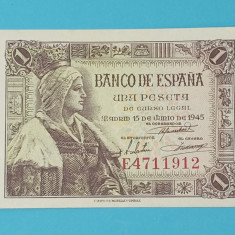 Spania 1 Peseta 1945 'Isabel la Católica' aUNC serie: E4711912