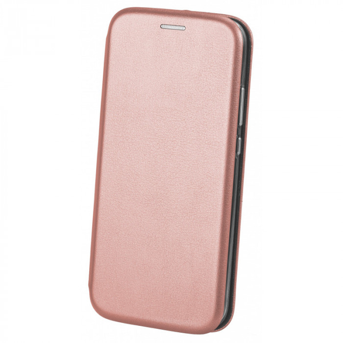 Husa Piele OEM Elegance pentru Samsung Galaxy A20s, Roz Aurie