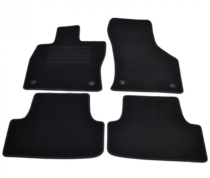 Covorase mocheta VW Golf 7 10/2012- , Audi A3 5USI 11/2012- Negru, set de 4 bucati Kft Auto