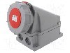 Conector alimentare AC, IEC 60309, IP66, IP67, 63A, 400V AC, 5 pini, PCE - 135-6