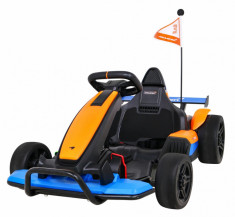 Kart electric MCLAREN Drift Master, 2 motoare, roti spuma EVA, functie drift, portocaliu foto