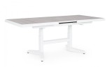 Cumpara ieftin Masa extensibila aluminiu alb ceramica gri Bia 143/183x88x53/75 cm