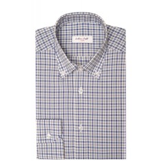 Camasa barbati slim bleumarin in carouri C003SL