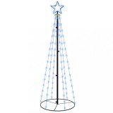Cumpara ieftin Brad de Craciun conic, 108 LED-uri, albastru, 70x180 cm