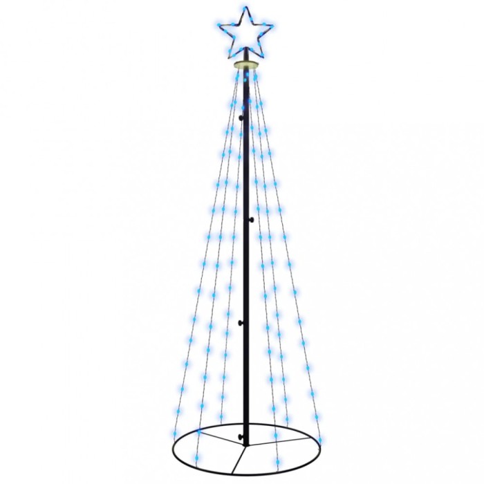 Brad de Craciun conic, 108 LED-uri, albastru, 70x180 cm