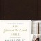 KJV, Journal the Word Bible, Large Print, Bonded Leather, Brown, Red Letter Edition: Reflect, Journal, or Create Art Next to Your Favorite Verses