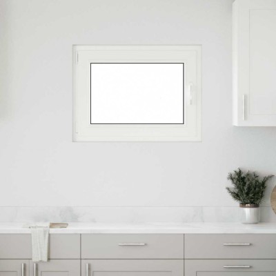 vidaXL Fereastra de subsol &amp;bdquo;RISOR&amp;rdquo; 80x60 cm Rabatabil DIN St&amp;acirc;nga Alb foto