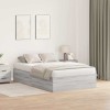 VidaXL Cadru de pat sonoma gri 120 x 200 cm Lemn compozit 3335370