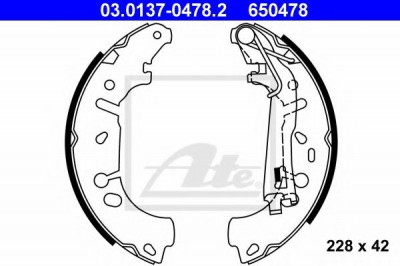 Set saboti frana FIAT GRANDE PUNTO (199) (2005 - 2016) ATE 03.0137-0478.2 foto