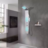Sistem panel de duș curbat, oțel inoxidabil, vidaXL