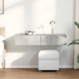 VidaXL Raft de perete cu sertare Gri beton 100x36x19 cm Lemn prelucrat
