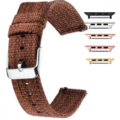 Curea material textil, compatibila cu Apple Watch 9|8|7|6|5|4|3|2|1 Series, 49mm|45mm|44mm|42mm, Pecan Brown foto