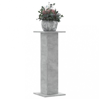 vidaXL Suport de plante, 2 buc., gri beton, 30x30x80 cm lemn prelucrat foto