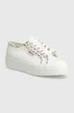 Superga tenisi 2740 MULTICOLOR BEADS femei, culoarea alb, S4131FW