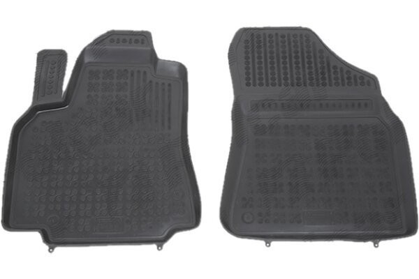 Set covorase auto din cauciuc CITROEN BERLINGO (7 ), 02.2008-07.2018, Peugeot PARTNER, 03.2008-07.2018 model cu 2 locuri, presuri tip tavita, negru;
