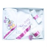 Trusou Botez, 6 Piese cu Text Imprimat &quot;Cu drag de la nasi&quot;, Roz Fucsia, Daisy Duck - TB146