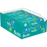 Pampers Fresh Clean Șervețele umede pentru copii pentru piele sensibila 6x80 buc