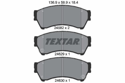 TEXTAR 2458202 set placute frana,frana disc foto