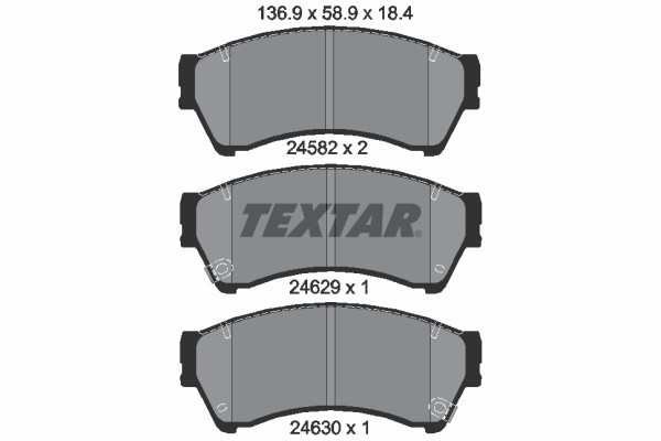 TEXTAR 2458202 set placute frana,frana disc