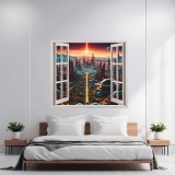 Folie imprimata color pentru decor perete locuinta, dimensiune 125 x 110cm, model: VIEW TO HAVEN 02, AVEX