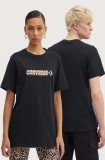 Converse tricou din bumbac culoarea negru, cu imprimeu, 10026416-A01
