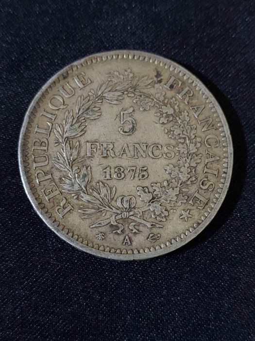 Franța 1875 A - 5 Franci - Monedă de argint #7