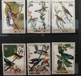 PC391 - COOK ISLANDS 1985 Pasari J.J. Audubon , serie MNH, 6v, Nestampilat