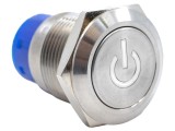 Comutator anti-vandalism IP67, SPDT, 3A/250VAC, iluminat LED