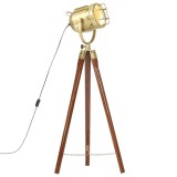 Cumpara ieftin Lampa de podea cu trepied, 97 cm, lemn masiv de mango