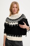 Answear Lab pulover de cașmir culoarea negru, cu guler