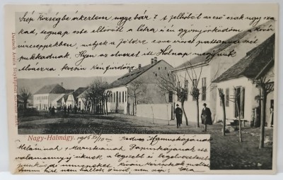 HALMAGIU , VEDERE DE PE STRADA PRINCIPALA , CARTE POSTALA , CLASICA , DATATA 1905 foto