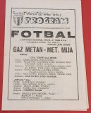 Program meci fotbal &quot;GAZ METAN&quot; MEDIAS - &quot;METALUL&quot; MIJA (08.04.1990)