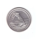 Moneda SUA 25 centi/quarter dollar 2014 D Utah Arches, stare buna, curata