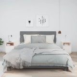 Gossi noptiere, 2 buc., alb, 40x34x55 cm, lemn masiv de pin