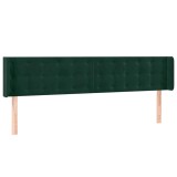 Cumpara ieftin Tablie de pat cu aripioare verde inchis 183x16x78/88 cm catifea
