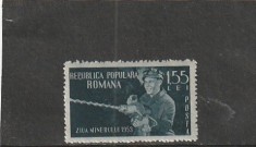 ROMANIA 1953 LP 350 ZIUA MINERULUI MNH NESTAMPILAT foto