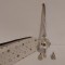 Varf de brad vintage, sticla, West Germany, 30cm, pt pom de Craciun