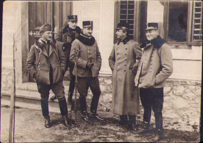 HST P307 Poză ofițeri austro-ungari Primul Război Mondial foto