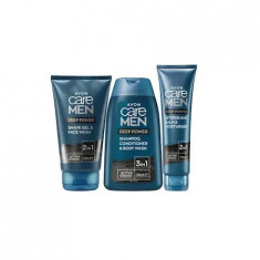 Set Avon Care Man(gel dus 200,gel ras 150,balsam ras 100)