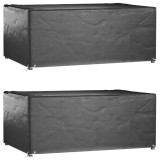 Cumpara ieftin Huse mobilă grădină, 2 buc, 8 ocheți, 180x122x75cm, rectangular