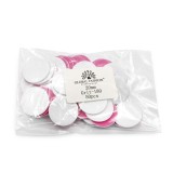 Set de 8 unități: Fișe adezive de schimb pentru discuri de pedichiură, 20 mm, #180, 50 bucăți, roz