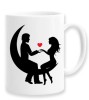 Cana alba personalizata &quot;loving people on the moon&quot;, INOVATIX&reg;. 330ml, Oem
