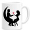 Cana alba personalizata &quot;loving people on the moon&quot;, INOVATIX&reg;. 330ml