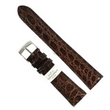 Curea de ceas Morellato Amadeus Dark Brown din piele de crocodil - 14mm, 16mm, 18mm, 20mm, 22mm