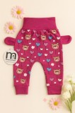 Cumpara ieftin Pantaloni bebe roz cu ursuleti si inimioare - Mother &amp; Cojok (Marime