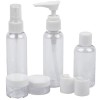 Set recipiente pentru calatorie, din plastic, transparente, 7 bucati, 11 ml, 15 ml, 50 ml si 60 ml, ConceptSeller, Oem