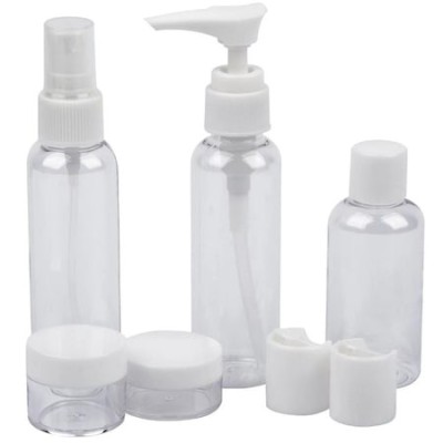 Set recipiente pentru calatorie, din plastic, transparente, 7 bucati, 11 ml, 15 ml, 50 ml si 60 ml, ConceptSeller foto