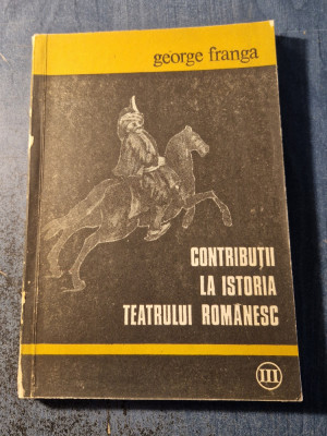 Contributii la istoria teatrului romanesc George Franga cu autograf foto
