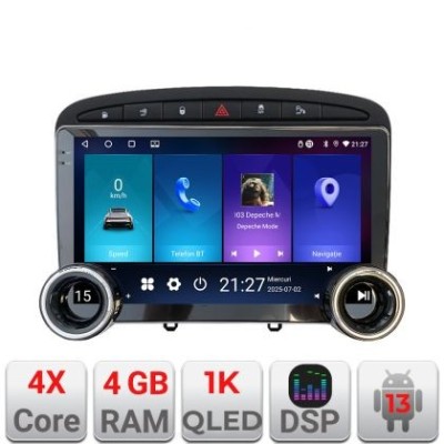Navigatie Peugeot 308 Kit-038 Edotec 4+64 10.5 inch Incell 1K android Wifi 5Ghz gps internet CarStore Technology foto