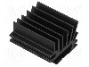 Radiator extrudat, aluminiu, 30mm x 19.4mm, neagra, FISCHER ELEKTRONIK - SK 525 30 foto